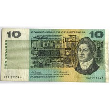 AUSTRALIA 1968 . TEN 10 DOLLARS BANKNOTE . PHILLIPS/RANDALL . STAR NOTE